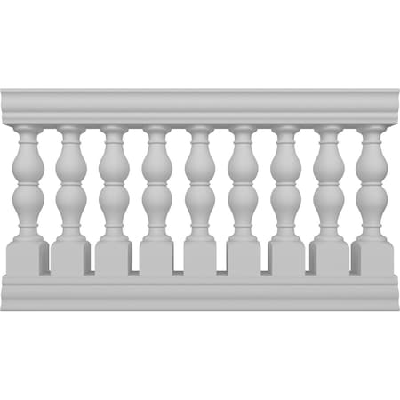 Fiberthane Avalon Balustrade Railing Kit, Style J (6 7/8 On-Center Spacing To Pass 4 Sphere Code)